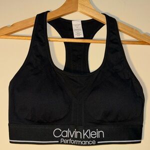 Calvin Klein Performance Sports Bra, Black, Size Large, New without tags